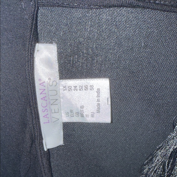 VENUS Black Dress with Pink Floral Embroidery - Picture 2 of 5